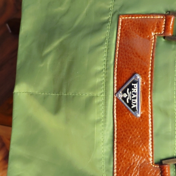 Prada Olive Green and Brown Women's Handbag - Picture 1 of 2